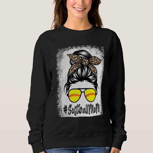 Sudadera Softball Con Leopard Y Bromeante Bun (Anverso)