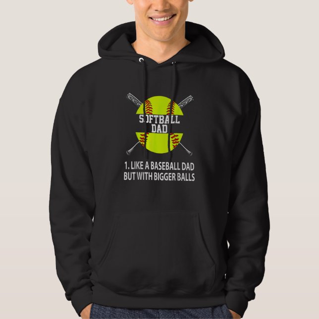 Sudadera Softball Dad Like A Baseball Dad But Fathers Day B (Anverso)