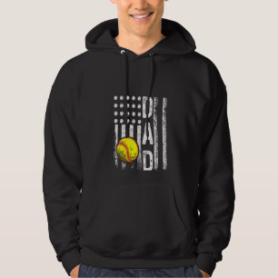 Sudadera Softball Fútbol Femenino Bandera Americana Vintage