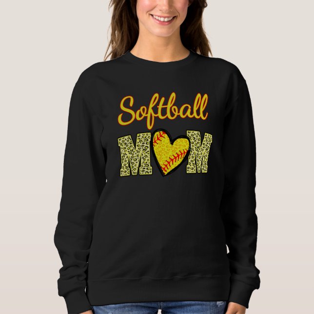 Sudadera Softball Love Softball Life Mom High School Softba (Anverso)
