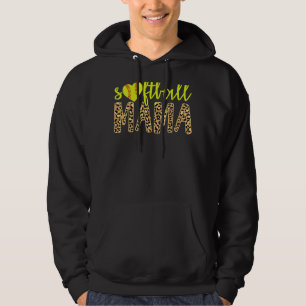 Sudadera Softball Mama Cute Cheetah Deportes del Día de la