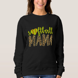Sudadera Softball Mama Cute Cheetah Deportes del Día de la 