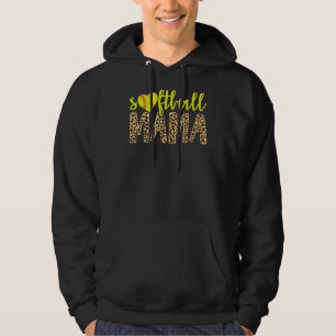 Sudadera Softball Mama Cute Cheetah Deportes del Día de la