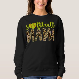 Sudadera Softball Mama Cute Cheetah Deportes del Día de la