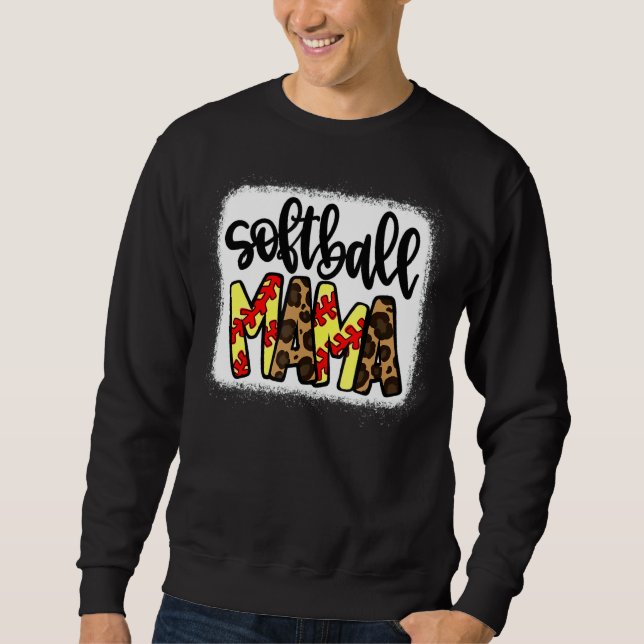 Sudadera Softball Mama Leopard (Anverso)