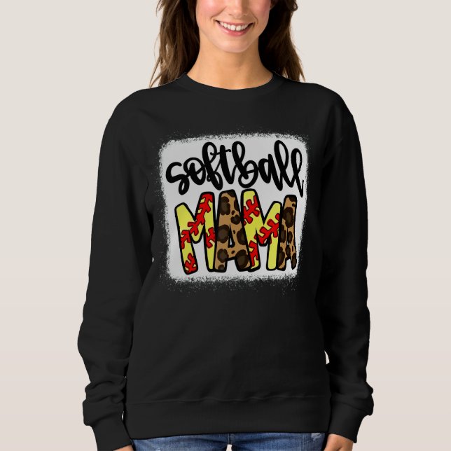Sudadera Softball Mama Leopard (Anverso)