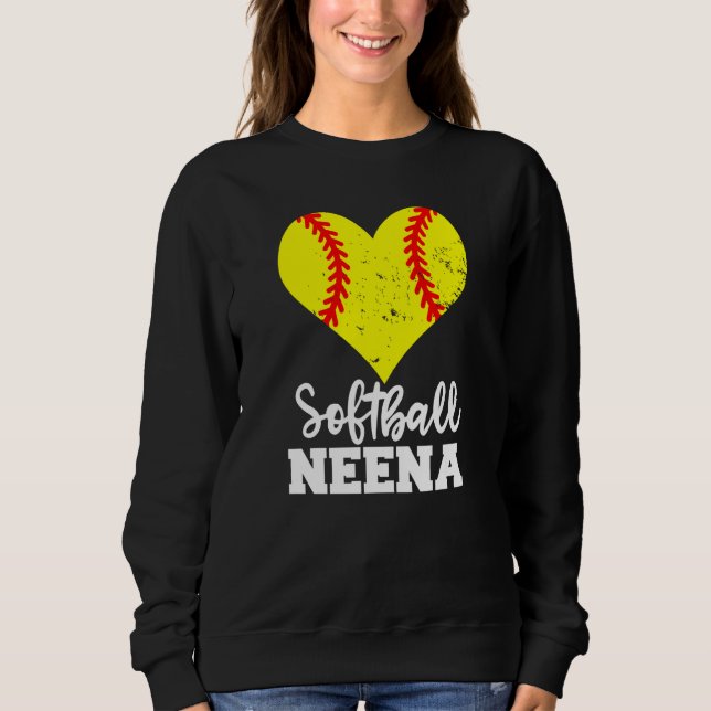 Sudadera Softball Neena Softball Heart Grandma Neena (Anverso)