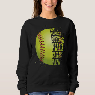 Sudadera Softball Papa Mi jugador favorito de Softball me l