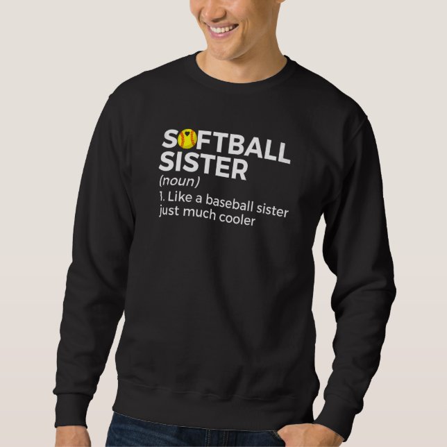 Sudadera Softball Sister Definition (Anverso)