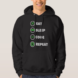 Sudadera Software Developer Computer Coder Eat Sleep Code R