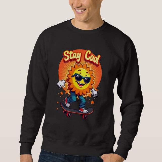 Sudadera Sol de patinaje con gafas de sol (Anverso)
