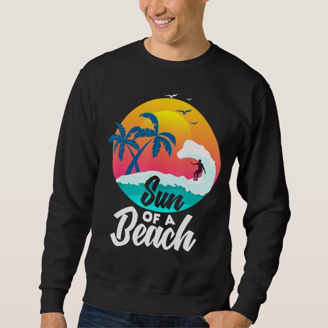 Sudadera Sol De Playa Verano Vacaciones Palmeras (Anverso)