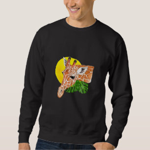 Sudadera Sol de Safari de jirafa con Monstera deja la natur