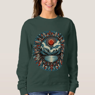 Sudadera Sol rojo nativo americano