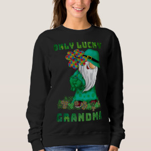 Sudadera Solamente la abuela afortunada gana autismo en el
