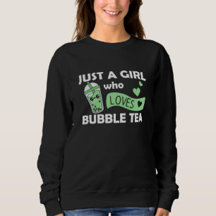 Sudadera Solamente Un Chica El Té De La Burbuja Ama A Purpl