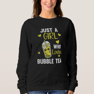 Sudadera Solamente Un Chica El Té De La Burbuja Ama A Purpl