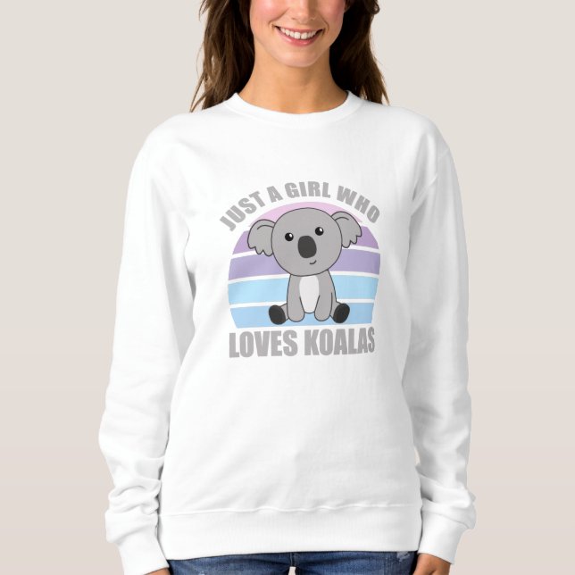 Sudadera Solamente un Chica que ama a los Koalas animales d (Anverso)