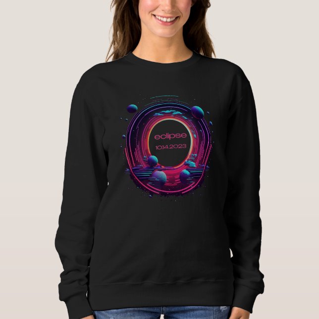 Sudadera Solar Annular Eclipse 2023 Totality Eclipse Vaporw (Anverso)