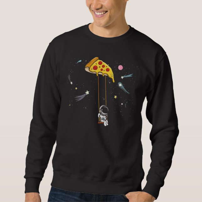 Sudadera Solar de astronomía rápida de Spaceman Pizza Slice (Anverso)