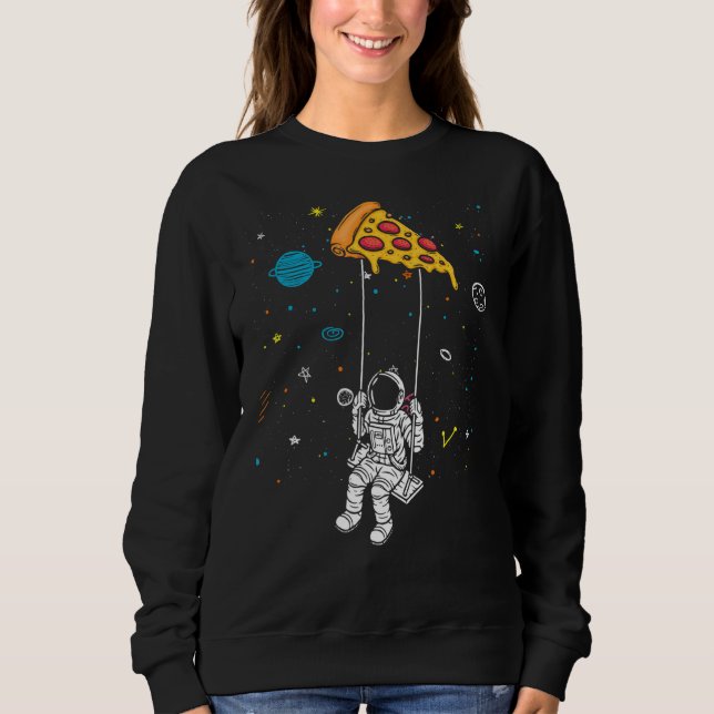 Sudadera Solar de astronomía rápida de Spaceman Pizza Slice (Anverso)