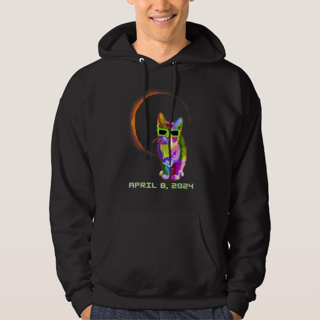 Sudadera Solar Eclipse TShirt Cat Wearing Solar Eclipse Gla (Anverso)