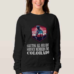 Sudadera Soldado colorado Patriótico Americano con bandera