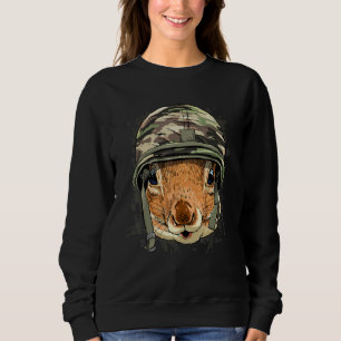 Sudadera Soldado de ardilla Veterana del Ejército Ardilla R