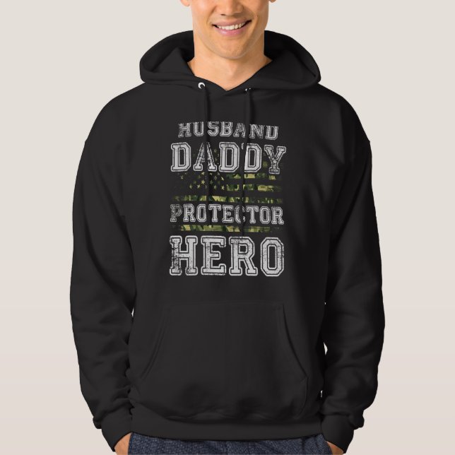 Sudadera Soldado masculino papi esposo protector héroe padr (Anverso)