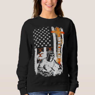 Sudadera Soldador Bandera Americana Soldadura Material de F