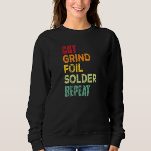 Sudadera Soldador de Relieve metalizado de corte grind repi