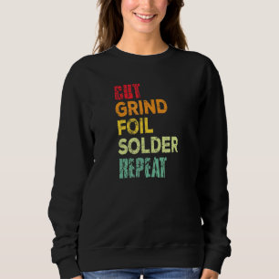 Sudadera Soldador de Relieve metalizado de corte grind repi
