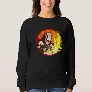 Sudadera Soldador en trabajo obrero del hierro