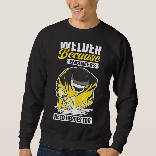 Sudadera Soldador Porque Ingenieros Soldador Occidental  So (Anverso)