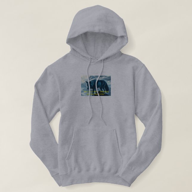 Sudadera "Solitary Wolf: Guardian of the Mountains" (Diseño del anverso)