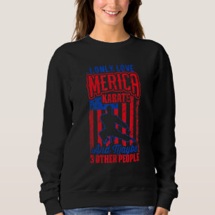 Sudadera Solo amo a Merica Karate 3 otras personas