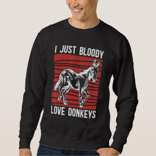 Sudadera Sólo amo con locura la granja de animales doméstic