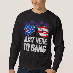Sudadera Solo Aquí Para Golpear Gafas De Sol Bandera De Usa