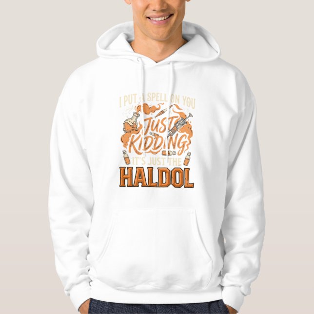 Sudadera Solo Bromeando Haldol Halloween Potion Botella Jer (Anverso)