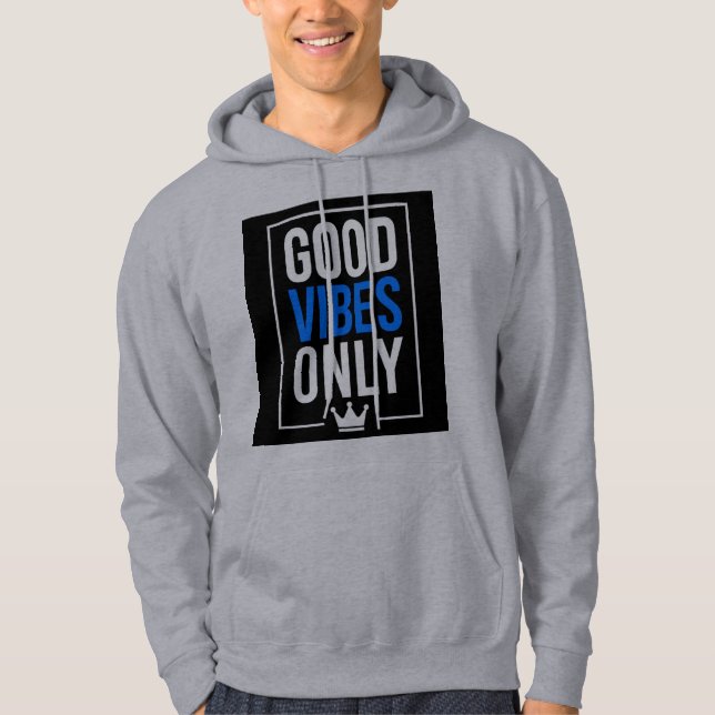 SUDADERA SOLO BUENAS VIBRAS (Anverso)