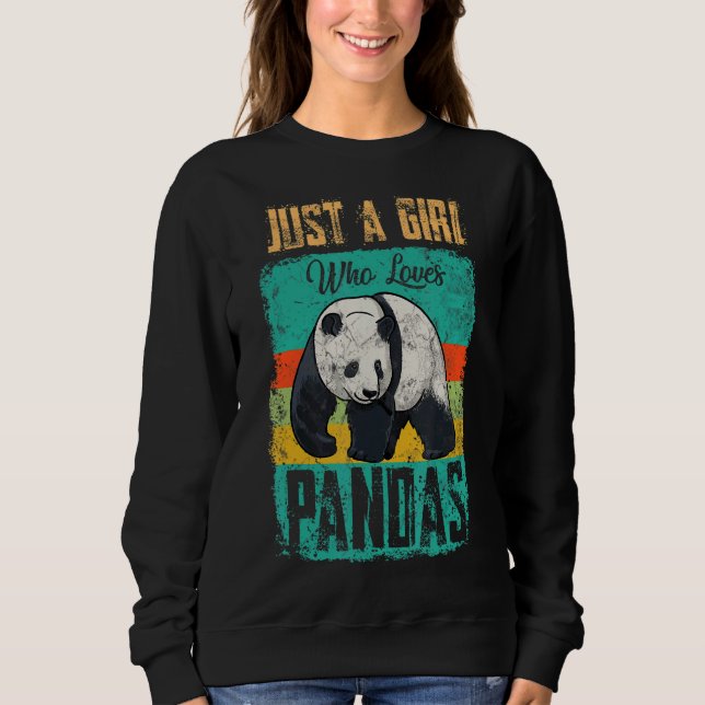 Sudadera Solo Chica que ama a Pandas (Anverso)