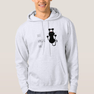 Sudadera Sólo colgando ahí personalizado negro texto divert