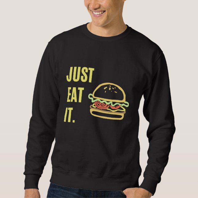 Sudadera Solo come hamburguesa (Anverso)