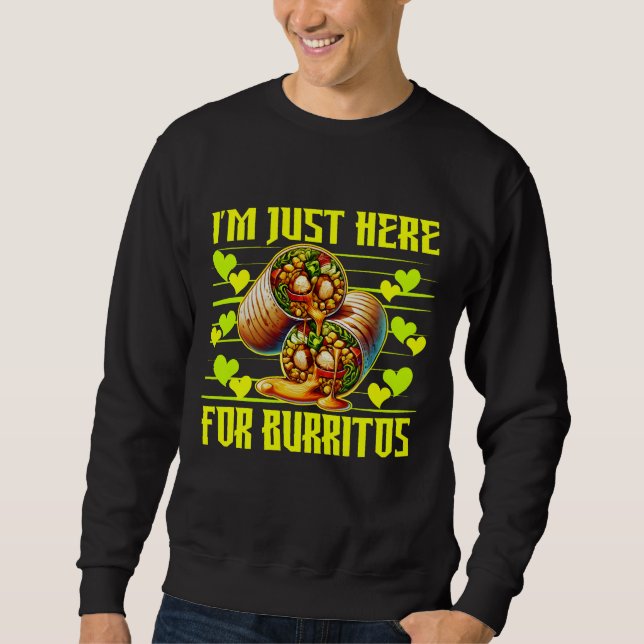 Sudadera solo estoy aquí para burritos (Anverso)
