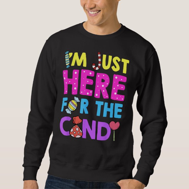 Sudadera Sólo estoy aquí por la divertida Halloween de Cand (Anverso)