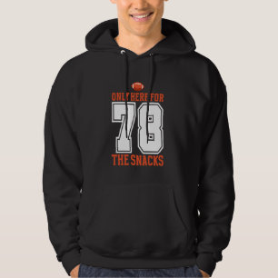 Sudadera Solo fútbol aquí por los snacks 78 hombres mujeres