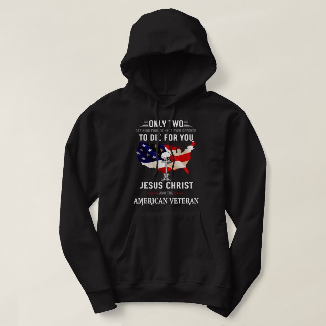 Sudadera Sólo Jesucristo y el veterinario estadounidense pu (Diseño del anverso)