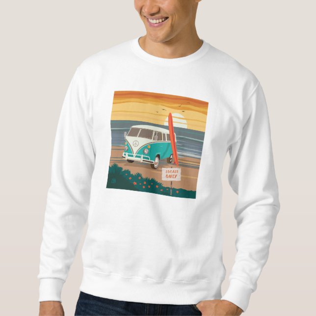 Sudadera Sólo locales | VW Surf Van (Anverso)