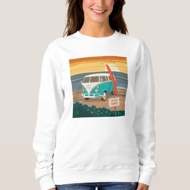 Sudadera Sólo locales | VW Surf Van (Anverso)