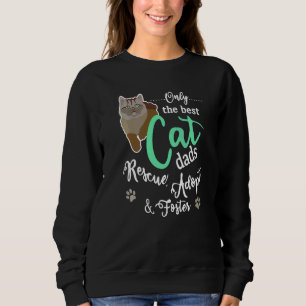 Sudadera Solo Los Mejores Papás Gatos Rescatan Adoptan & Cu